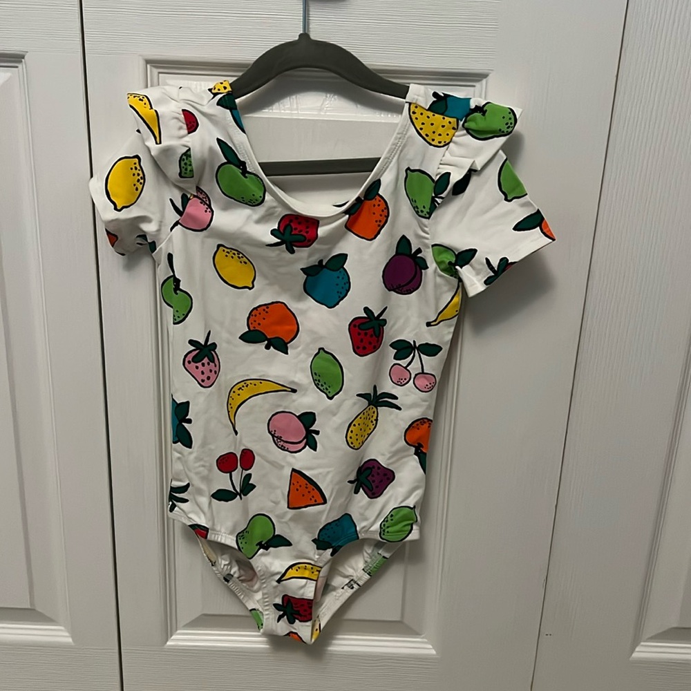 Hanna Andersson Ruffle Sleeve Fruit Bodysuit